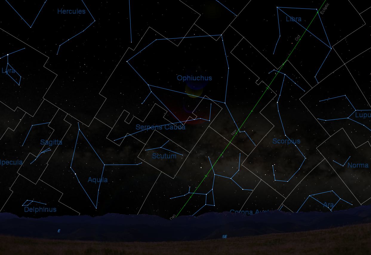 Sunrise sky on December 25th 4BCE